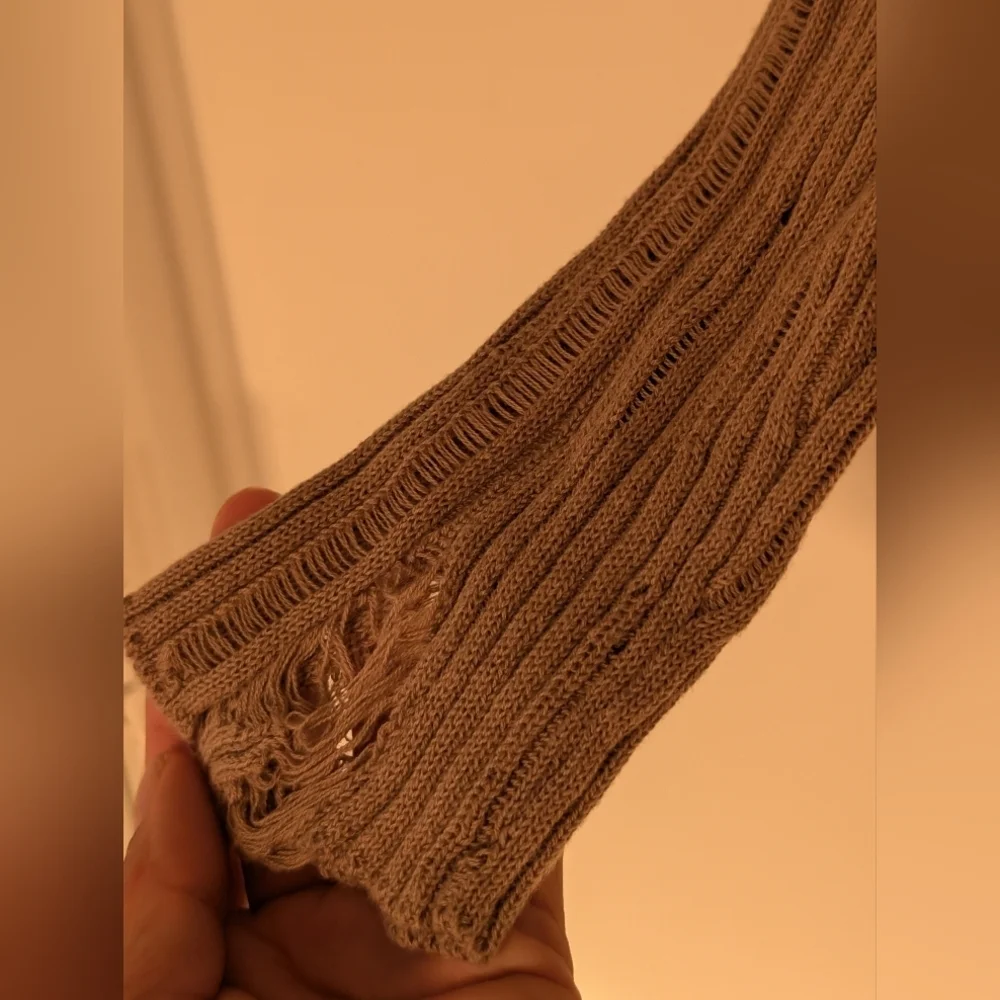 Tan Ribbed Women’s Cardigan